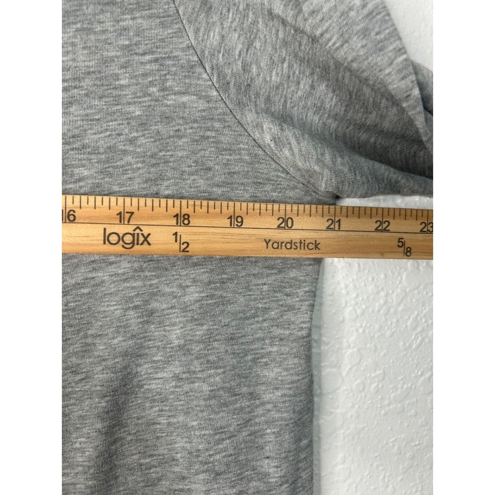 J Jill Pure Jill PJ Crew Neck Shirttail Tunic Grey Size L Pajama Top Loungewear - Picture 8 of 10